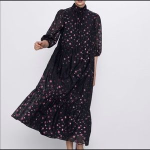 Zara midi dress with polka dots